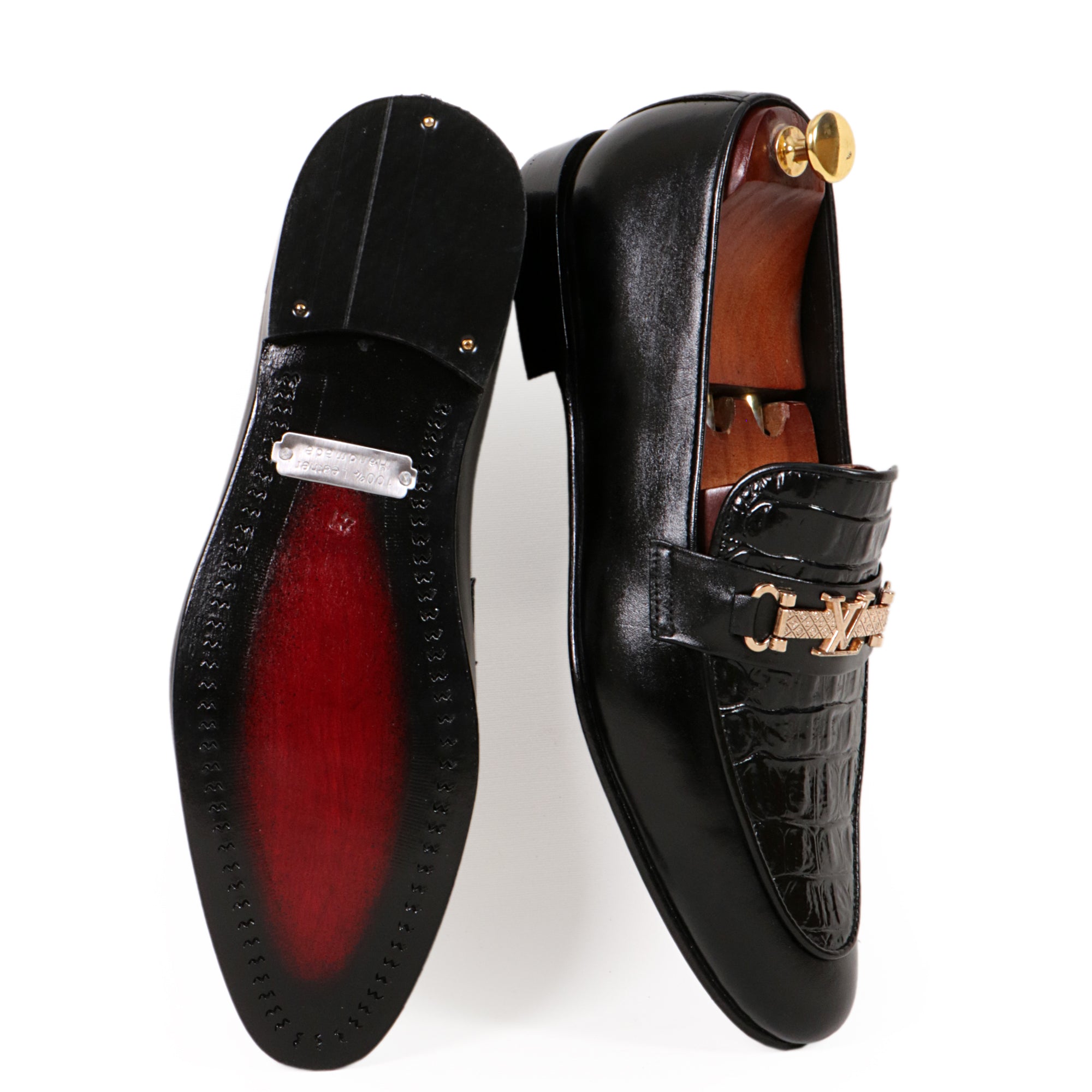 L.V Ajgr Blk - Premium Shoes from royalstepshops - Just Rs.9000! Shop now at ROYAL STEP