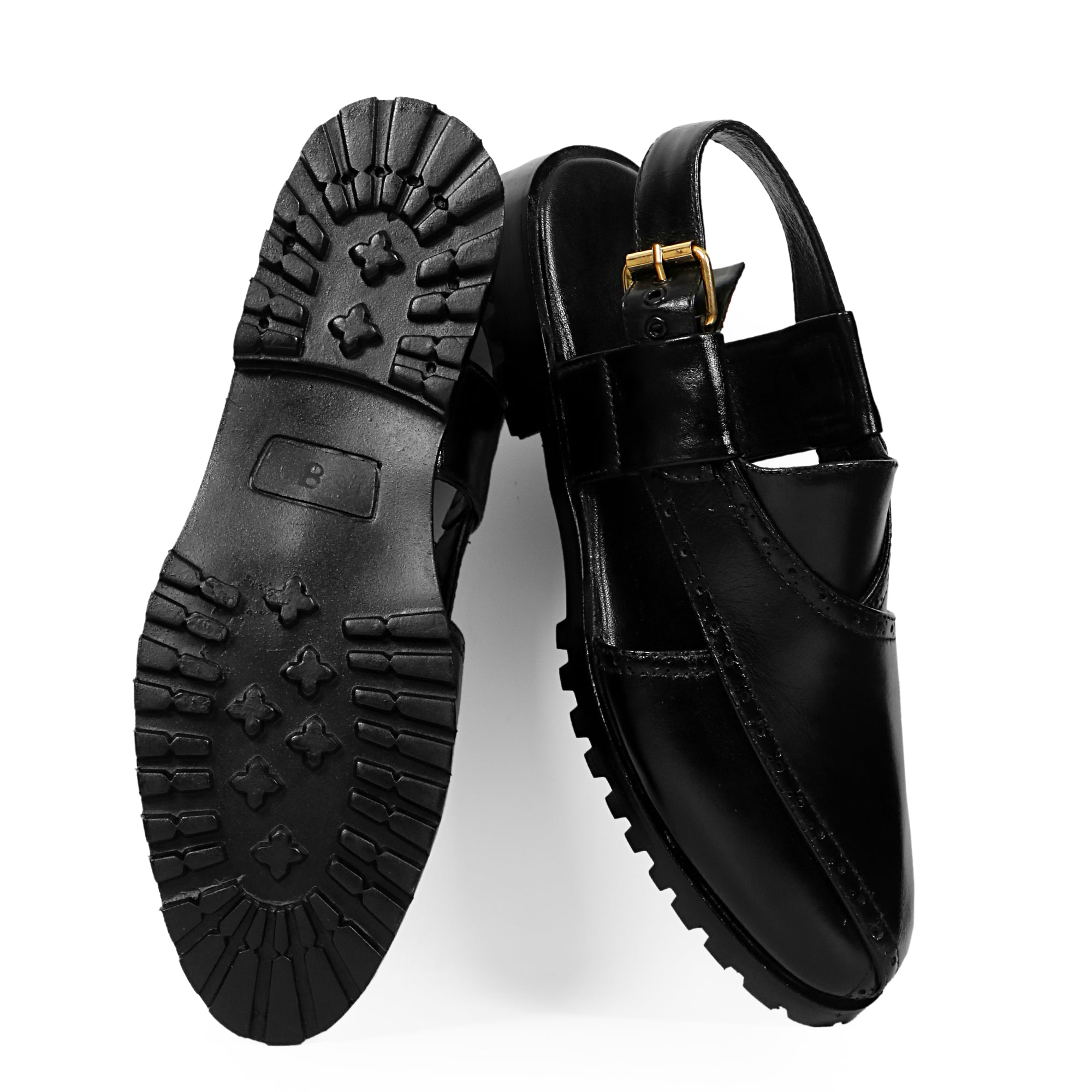 Punching Peshawri Black - Premium sandal & slippers from royalstepshops - Just Rs.8400! Shop now at ROYAL STEP