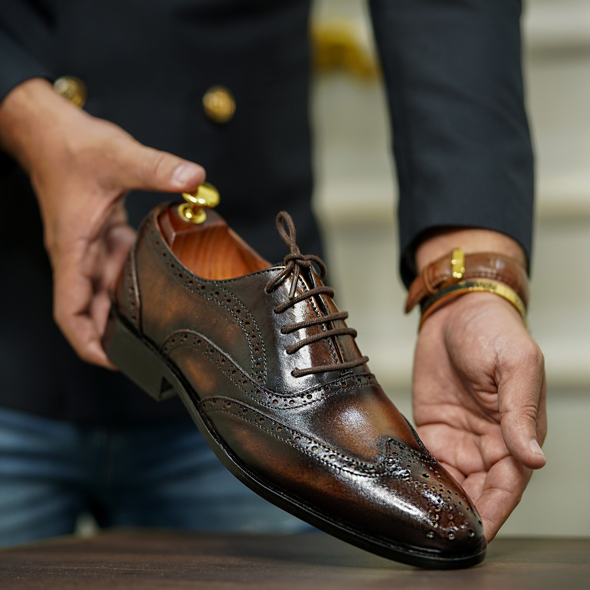 Patina Brogue - Premium SHOES from ROYAL STEP - Just Rs.9000! Shop now at ROYAL STEP