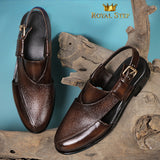 Wooden Peshawri Brown - Premium Shoes from royalstepshops - Just Rs.7800! Shop now at ROYAL STEP