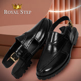 Punching Peshawri Black - Premium sandal & slippers from royalstepshops - Just Rs.8400! Shop now at ROYAL STEP