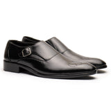 Single Monk Punch Black - Premium Shoes from royalstepshops - Just Rs.8400! Shop now at ROYAL STEP