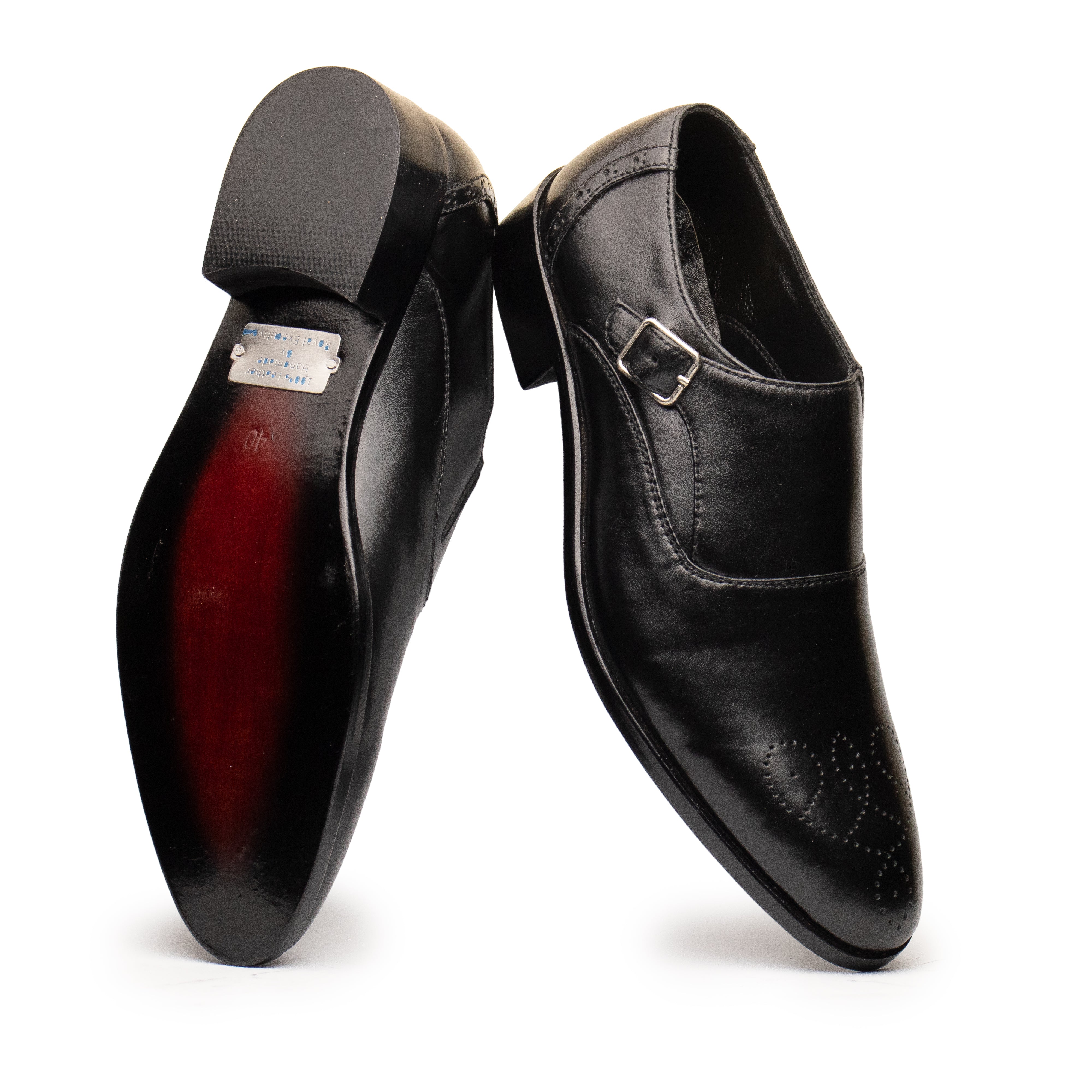 Single Monk Punch Black - Premium Shoes from royalstepshops - Just Rs.8400! Shop now at ROYAL STEP