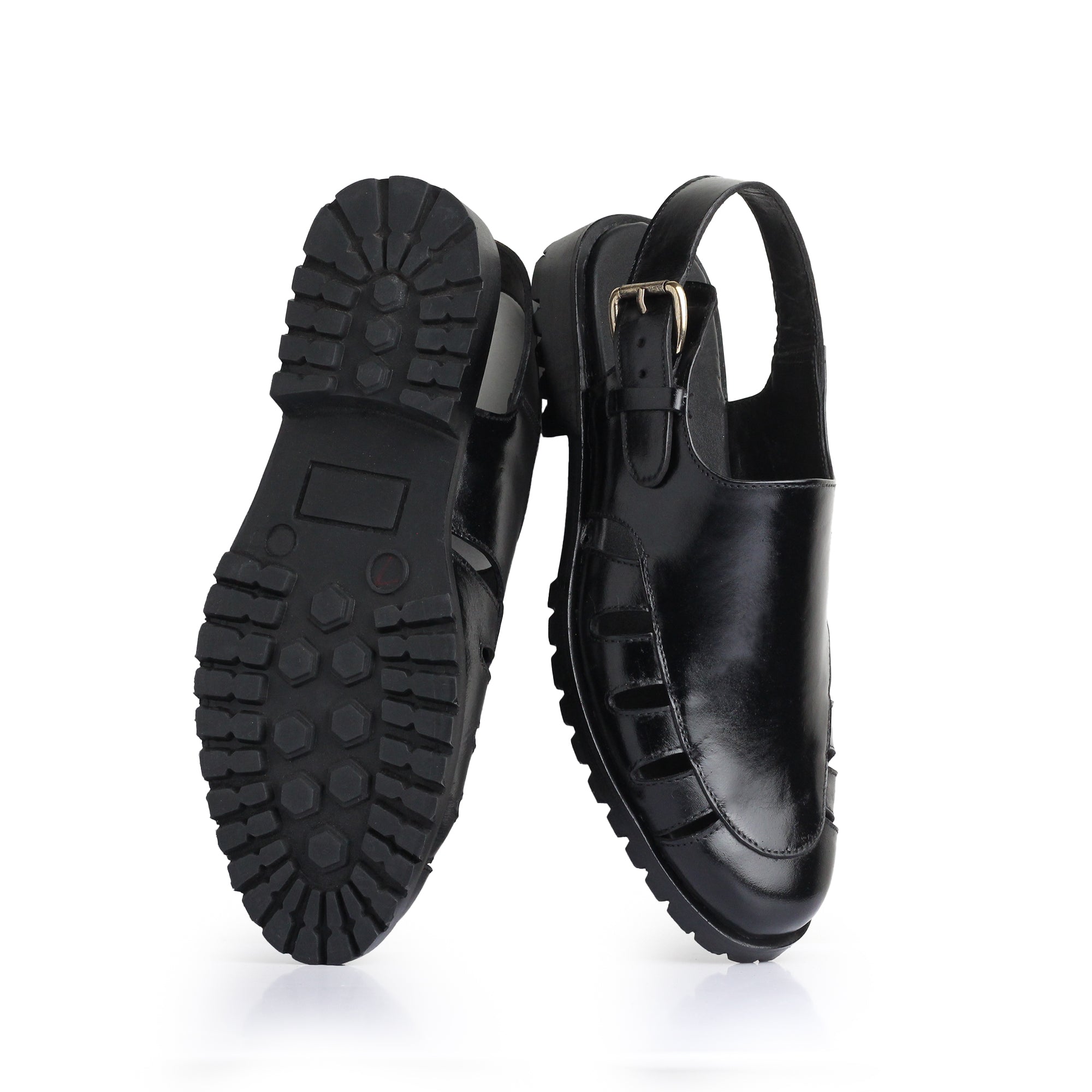 Strap Sandal blk - Premium sandal from ROYAL STEP - Just Rs.9000! Shop now at ROYAL STEP